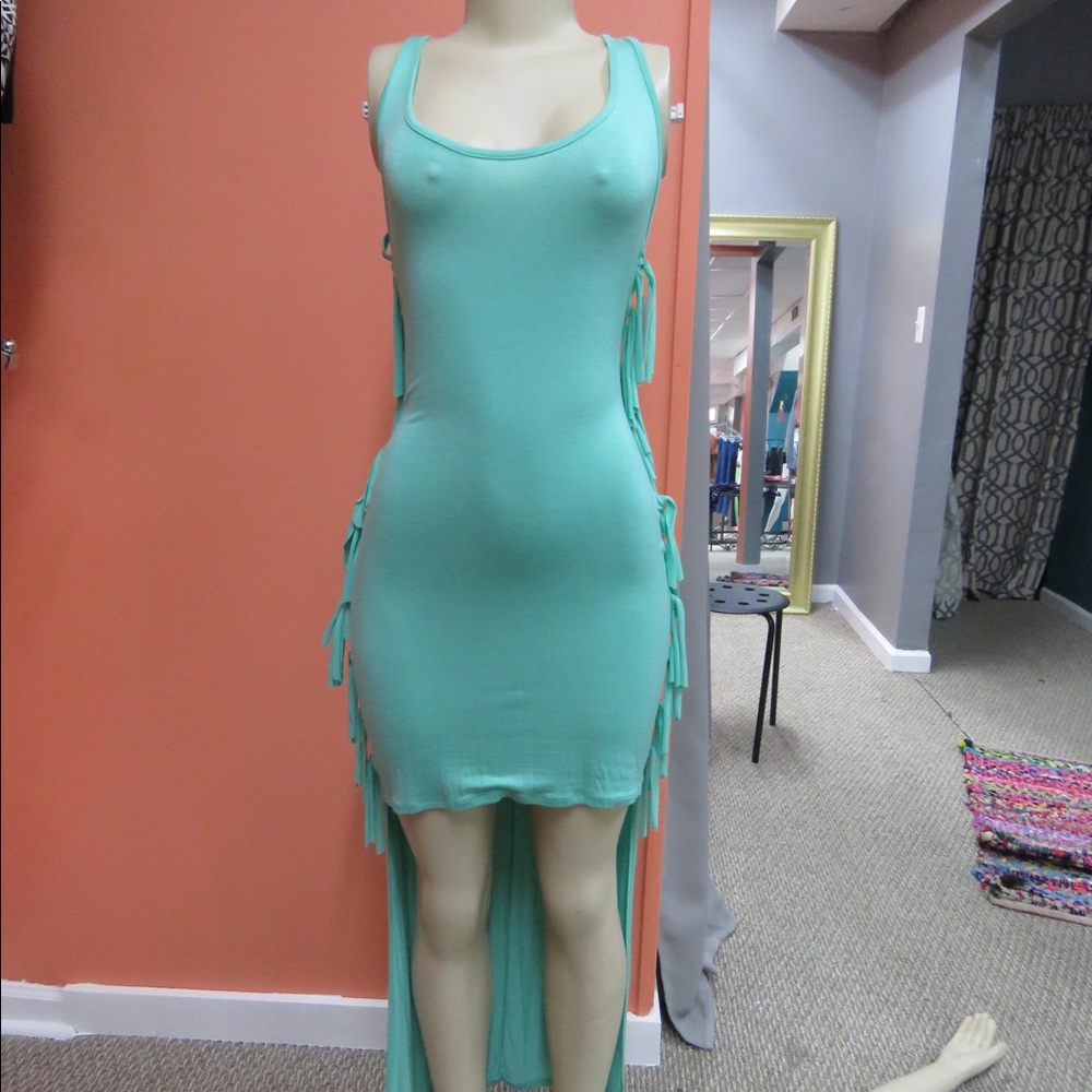 Mint  summer Dress can be worn as a shirt